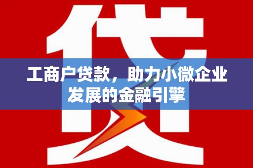 阜平工商户贷款，助力小微企业发展的金融引擎