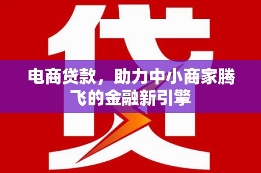 阜平电商贷款，助力中小商家腾飞的金融新引擎