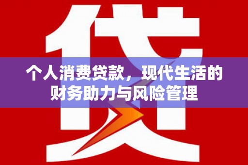 阜平个人消费贷款，现代生活的财务助力与风险管理