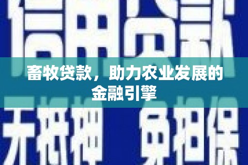 阜平畜牧贷款，助力农业发展的金融引擎