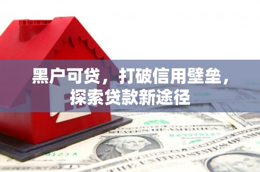 阜平黑户可贷，打破信用壁垒，探索贷款新途径
