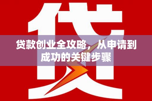 阜平贷款创业全攻略，从申请到成功的关键步骤
