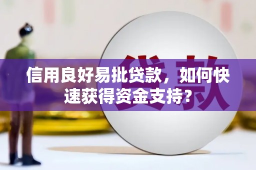 阜平信用良好易批贷款，如何快速获得资金支持？