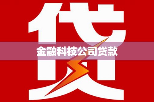 阜平金融科技公司贷款