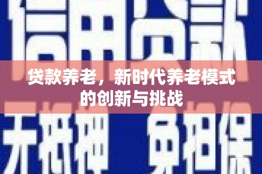 阜平贷款养老，新时代养老模式的创新与挑战