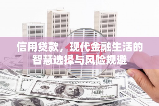 阜平信用贷款，现代金融生活的智慧选择与风险规避