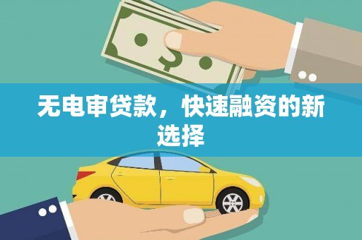 阜平无电审贷款，快速融资的新选择