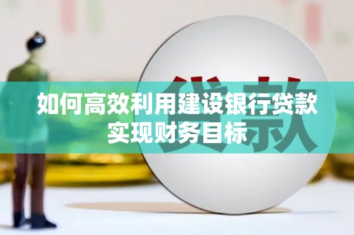 阜平如何高效利用建设银行贷款实现财务目标