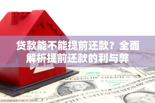 阜平贷款能不能提前还款？全面解析提前还款的利与弊