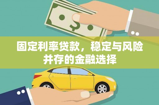 阜平固定利率贷款，稳定与风险并存的金融选择