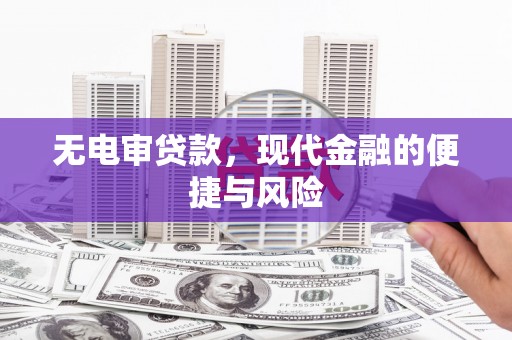阜平无电审贷款，现代金融的便捷与风险