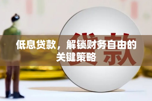 阜平低息贷款，解锁财务自由的关键策略