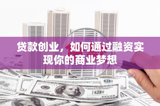 阜平贷款创业，如何通过融资实现你的商业梦想