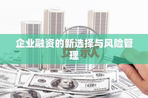 阜平企业融资的新选择与风险管理
