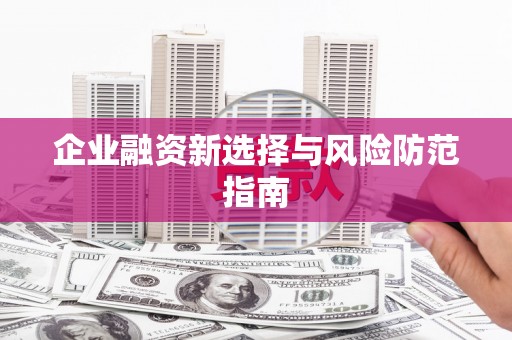 阜平企业融资新选择与风险防范指南