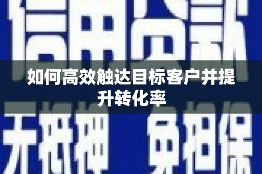 阜平如何高效触达目标客户并提升转化率