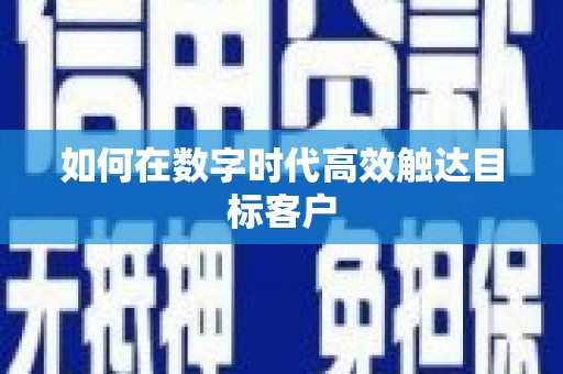 阜平如何在数字时代高效触达目标客户
