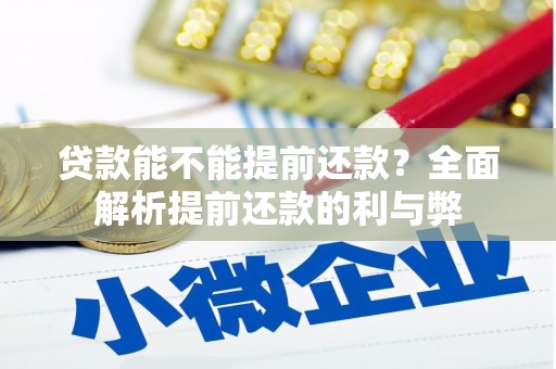 阜平贷款能不能提前还款？全面解析提前还款的利与弊